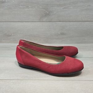 SAS Women Red Flats Comfortable Slip-On Loafers Shoes Sz 11M